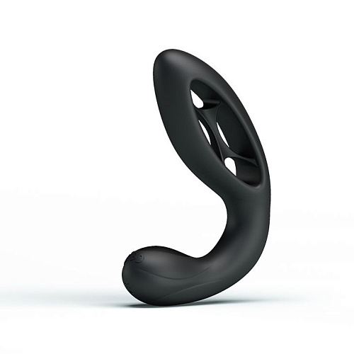 Чёрный массажёр простаты с вибрацией Baile Fabulous Prostate Stimulator LKS205