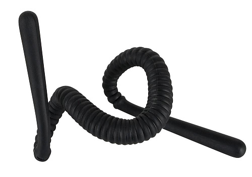 Чёрный женский анальный стимулятор с зажимом на половые губы Orion 0515361