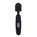 Чёрный жезловый вибратор Seven Creations POWER TIP MASSAGE WAND 13-57ABLK 7 BX GP (24 см)