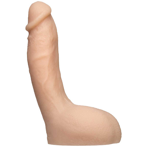 Силиконовая насадка телесного цвета к трусикам Vac-U-Lock Doc Johnson James Deen Silicone Cock 1080-25-BX (20 см)