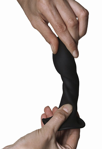 Чёрная анальная пробка двойной плотности Adrien Lastic Hitsens 5 24059 (12,9 см)