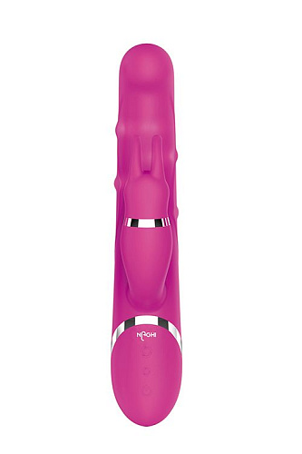 Розовый вибратор-кролик Tonga NAGHI NO.41 RECHARGEABLE DUO VIBRATOR 530041 (24 см)