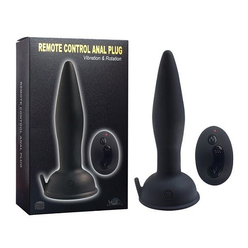 Чёрный анальный вибростимулятор Howells Remote Control Anal Plug 188300black (17,5 см)