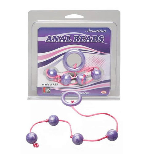 Фиолетовые анальные шарики Dream Toys GOOD VIBES ANAL BEADS SMALL 20049