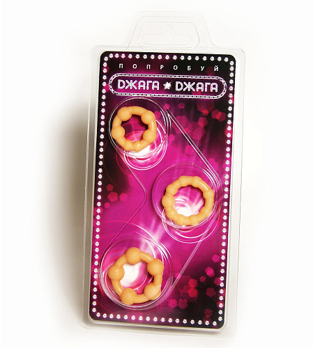 Эротические кольца телесного цвета Сумерки богов «Джага-Джага» 6000-00 CD DD