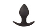 Чёрная анальная пробка с широким основанием Bior toys Sex Expert SEM-55047 (8 см)