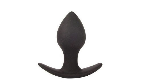 Чёрная анальная пробка с широким основанием Bior toys Sex Expert SEM-55047 (8 см)
