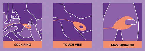 Вибростимулятор чёрный с золотым для пар с пультом Orion Couples Cushion  05937370000