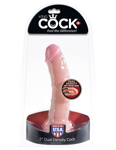 Телесный фаллоимитатор на присоске Pipedream Dual Density 8 Cock PD5703-21 (20,3 см)