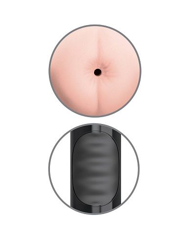 Мастурбатор-анус чёрного цвета Pipedream Extreme Toyz Mega Grip Vibrating Stroker Mouth RD293