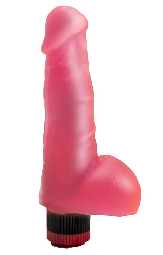 Розовый гелевый виброфаллос LOVETOY (А-Полимер) 221200 (17,8 см)