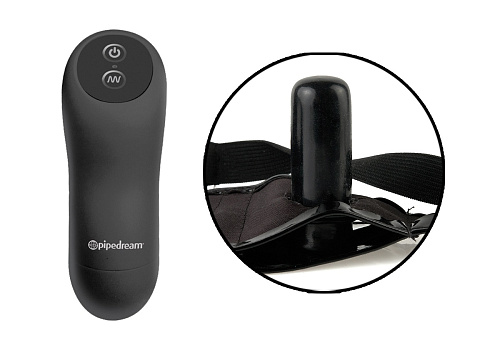 Чёрные трусики с вибрацией и пультом дистанционного управления Pipedream PD4029-23