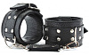 Кожаные чёрные наручи с пряжкой БДСМ арсенал 51005ars