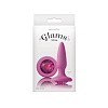 Розовая анальная пробка с розовым кристаллом NS Novelties Glams Mini Pink Gem NSN-0510-74 (8,4 см)