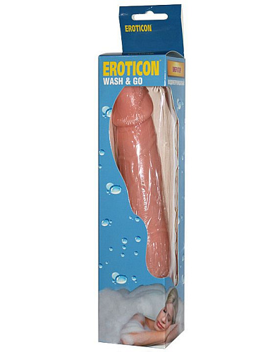 Телесный гнущийся вибратор с ротацией Eroticon 30428 (23,5 см)