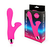 Розовый вибромассажёр с клиторальным стимулятором с шипиками Bior toys EE-10261-16
