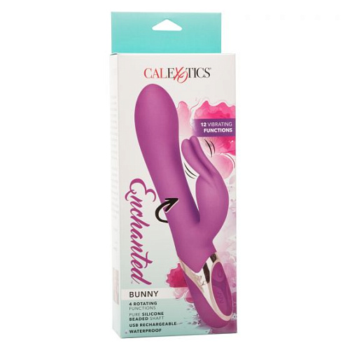 Лиловый вибратор с клиторальным зайчиком California Exotic Novelties Enchanted Bunny SE-0649-15-3