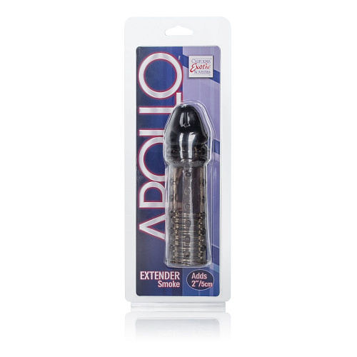 Дымчатая закрытая насадка California Exotic Novelties Apollo Extender SE-1604-10-2