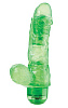 Зелёный гелевый вибратор Dream Toys JELLY JOY 6INCH 10 RHYTHMS GREEN 20842 (15 см)