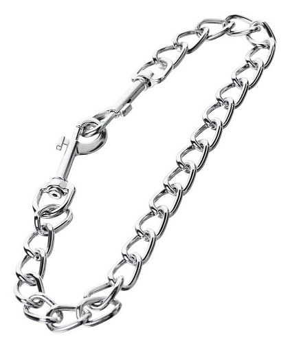 Серебристая соединительная цепочка с двумя карабинами ToyFa 712054