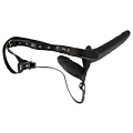 Женский страпон чёрного цвета с вагинальной пробкой Orion Double Strap On 05111290000 (15 см)