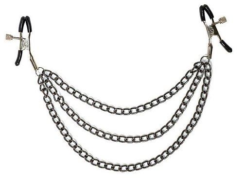 Зажимы на соски с тройной цепочкой Lola toys Uncensored 1139-01lola