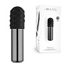 Чёрная вибропулька с 2 нежными насадками Le Wand Bullet LW-012-BLK