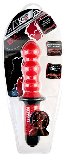 Красный фигурный вибратор с двойным мотором ToyFa 901341-9 (28 см)