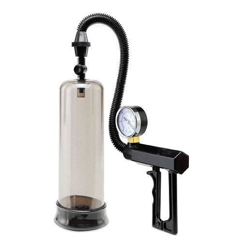 Дымчатая мужская помпа Pipedream PISTOL-GRIP POWER PD3266-23