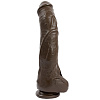 Коричневый фаллоимитатор Doc Johnson Black Thunder 8180-01-BX old (31,2 см)