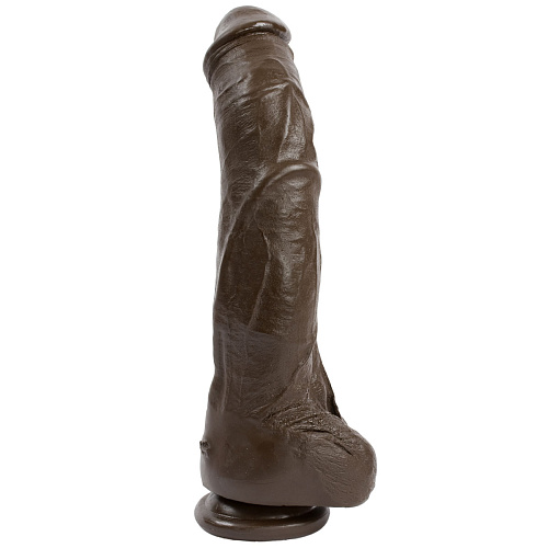 Коричневый фаллоимитатор Doc Johnson Black Thunder 8180-01-BX old (31,2 см)