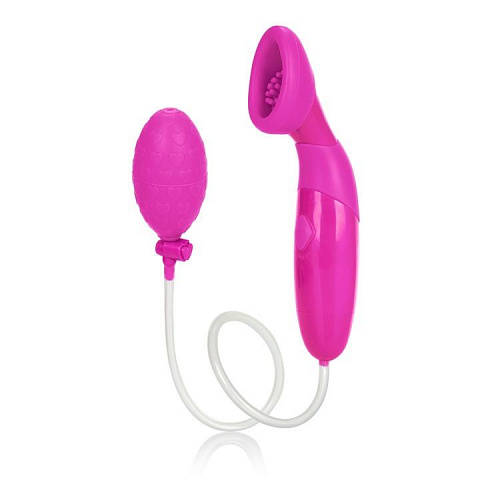 Розовая помпа для клитора с вибрацией California Exotic Novelties Waterproof Silicone Clitoral Pumps SE-0623-70-3
