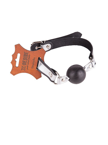 Кляп-шарик на чёрно-серебристых ремешках Sitabella 3005-16