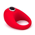 Красное эрекционное кольцо с вибропулей Topco Sales TLC Buldge Vibrating Silicone Cock Ring 1006030