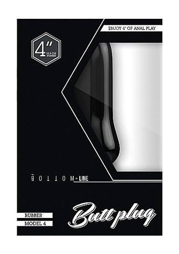 Чёрный анальный стимулятор Shots Media BV Bottom Line Model 4 BTM013BLK (10,5 см)