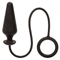 Чёрное эрекционное кольцо с анальной пробкой California Exotic Novelties Dr. Joel Kaplan Silicone Probe Ring SE-5664-05-3