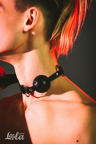 Чёрный кляп-шарик Lola toys Love Spell 1144-01lola