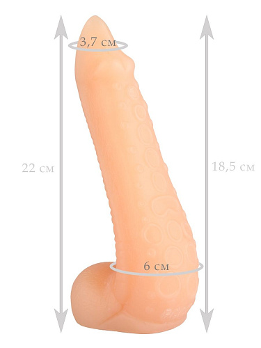 Телесная рельефная реалистичная анальная втулка Сумерки богов 1015-44 BX DD (22 см)