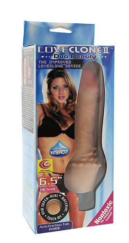 Реалистичный вибратор телесного цвета с шипами на основании NMC 110727 (16,5 см)