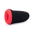 Чёрно-красный вибромастурбатор с нагревом Yuanse Elmer G-0008