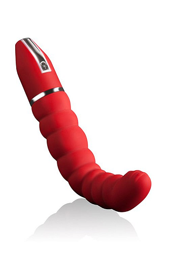 Красный гнущийся анальный вибратор Dream Toys PURRFECT SILICONE DELUXE 5.5INCH 21292 (14 см)