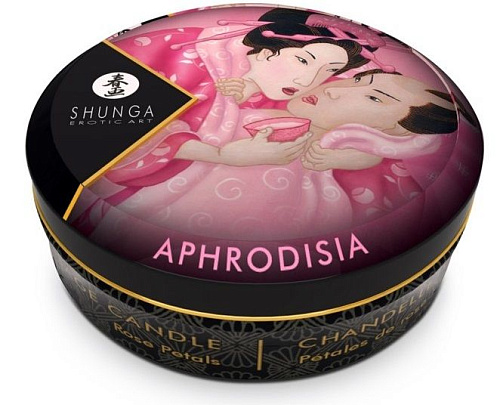 Массажная свеча с ароматом розы Shunga Rose Petals 4600