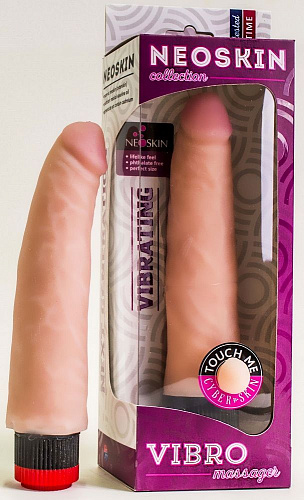 Реалистичный вибратор телесного цвета со встроенным контроллером LOVETOY (А-Полимер) 800606 (18 см)