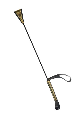 Чёрно-золотистый стек с хлопушкой из кожи Sitabella 3180-18 (62 см)