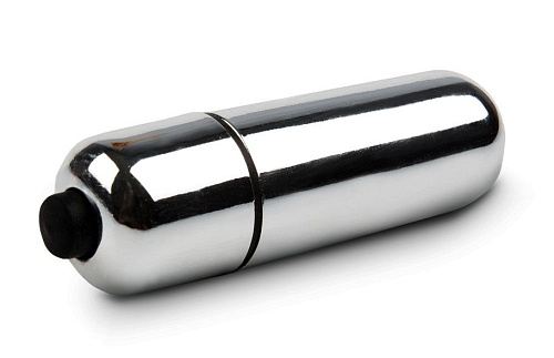 Серебристая вибропулька из пластика Brazzers BRVB001