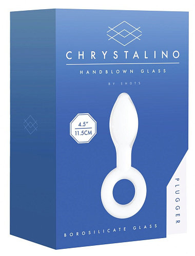 Белая анальная пробка Shots Media BV Plugger CHR031WHT (11,9 см)