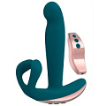Зелёный анальный вибратор с дополнительным стимулятором ML Creation Remote Hunter ML46 (16,4 см)