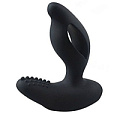 Стимулятор простаты с пультом ДУ чёрного цвета Levett Titus 16012