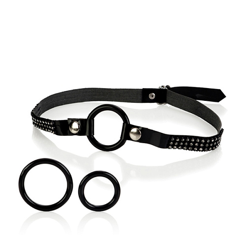 Кляп со съёмными кольцами California Exotic Novelties Bound By Diamonds Open Ring SE-2656-55-3