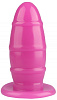 Розовая овальная анальная втулка с рёбрышками Сумерки богов 1015-42 BX DD (16,5 см)
